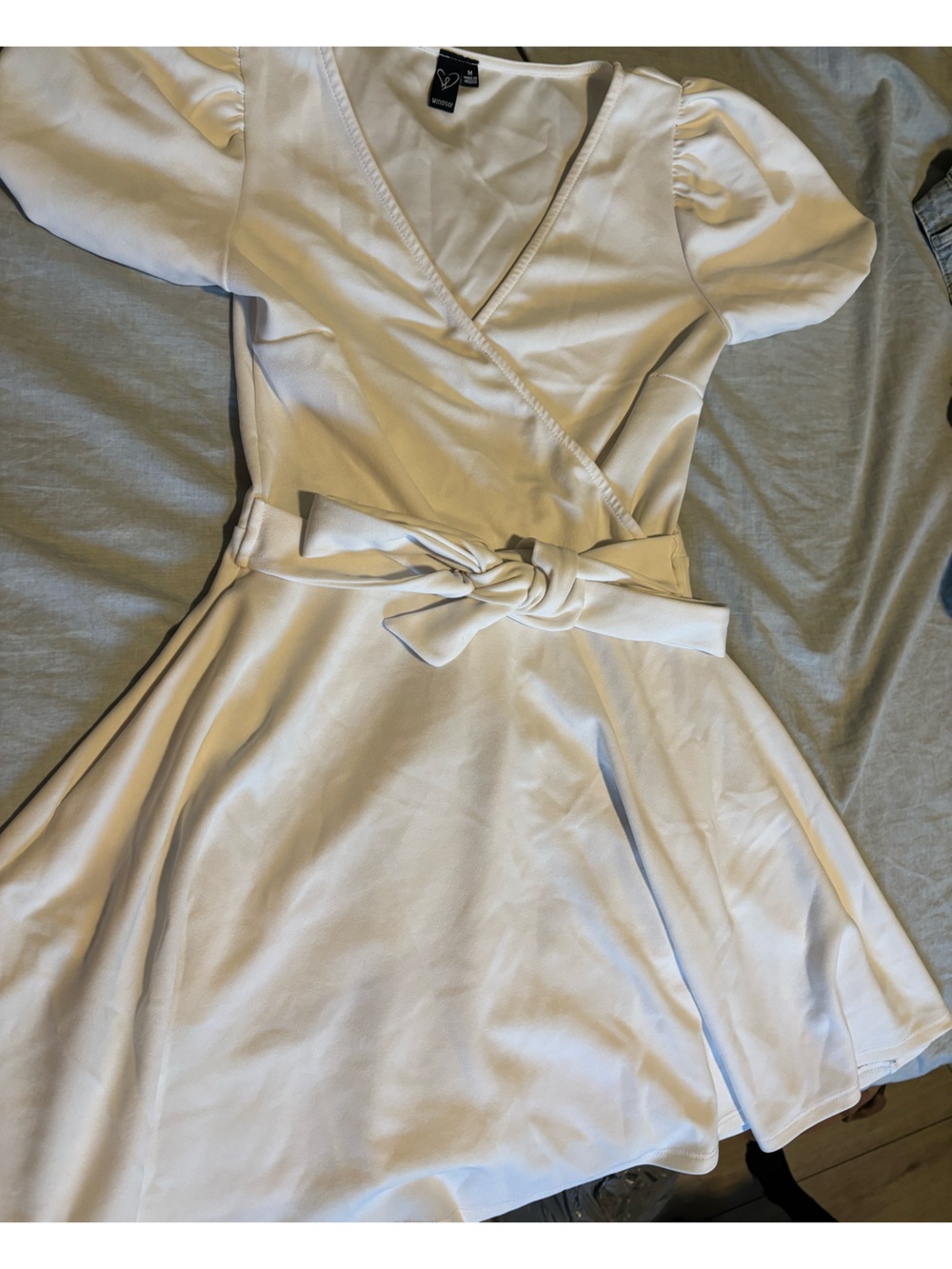 Windsor Cream Wrap Romper with Waist Tie